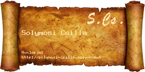 Solymosi Csilla névjegykártya