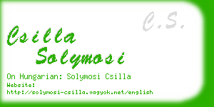 csilla solymosi business card